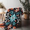 Bohemian Floral Pattern Blanket for Sofa Bed Travel Camping Living Room Office Conditioning Blanket for All Seasons Gifts