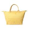 Longchamp Le Pliage Color Sólido Logo Bordado Solapa a Presión Lona de Poliamida Reciclada Bolso Tote Dumpling Mediano para Mujer Amarillo 1623919A81
