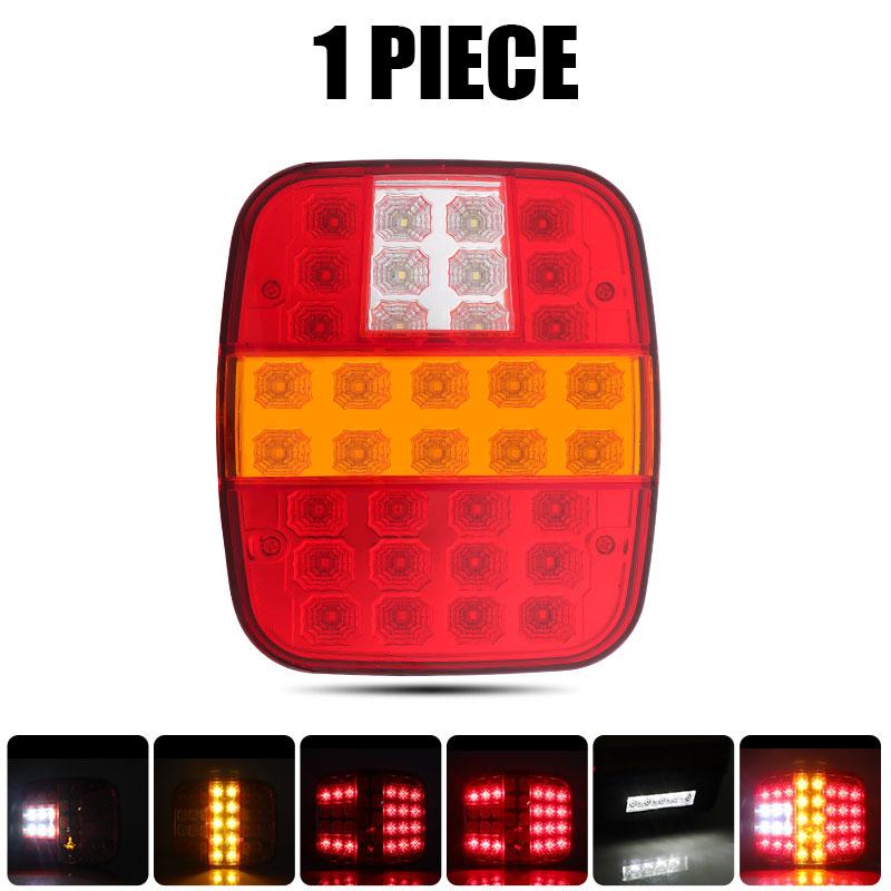 39LED Reverse Light Tail Brake Indicator Rear Turn Signals License Plate Lamp 12V 24V Taillight for Jeep CJ YJ JK Offroad Truck