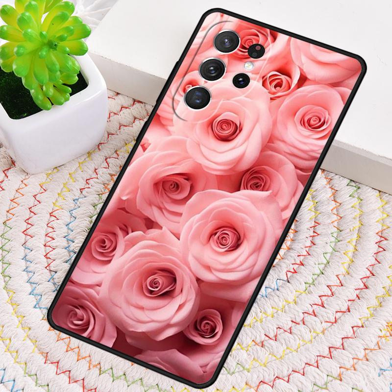 Red Aesthetic TPU Phone Case For Samsung Galaxy note 10 pro S26 S25 S24 S23 S22 Ultra Plus S21 FE S20 Shockproof Cover
