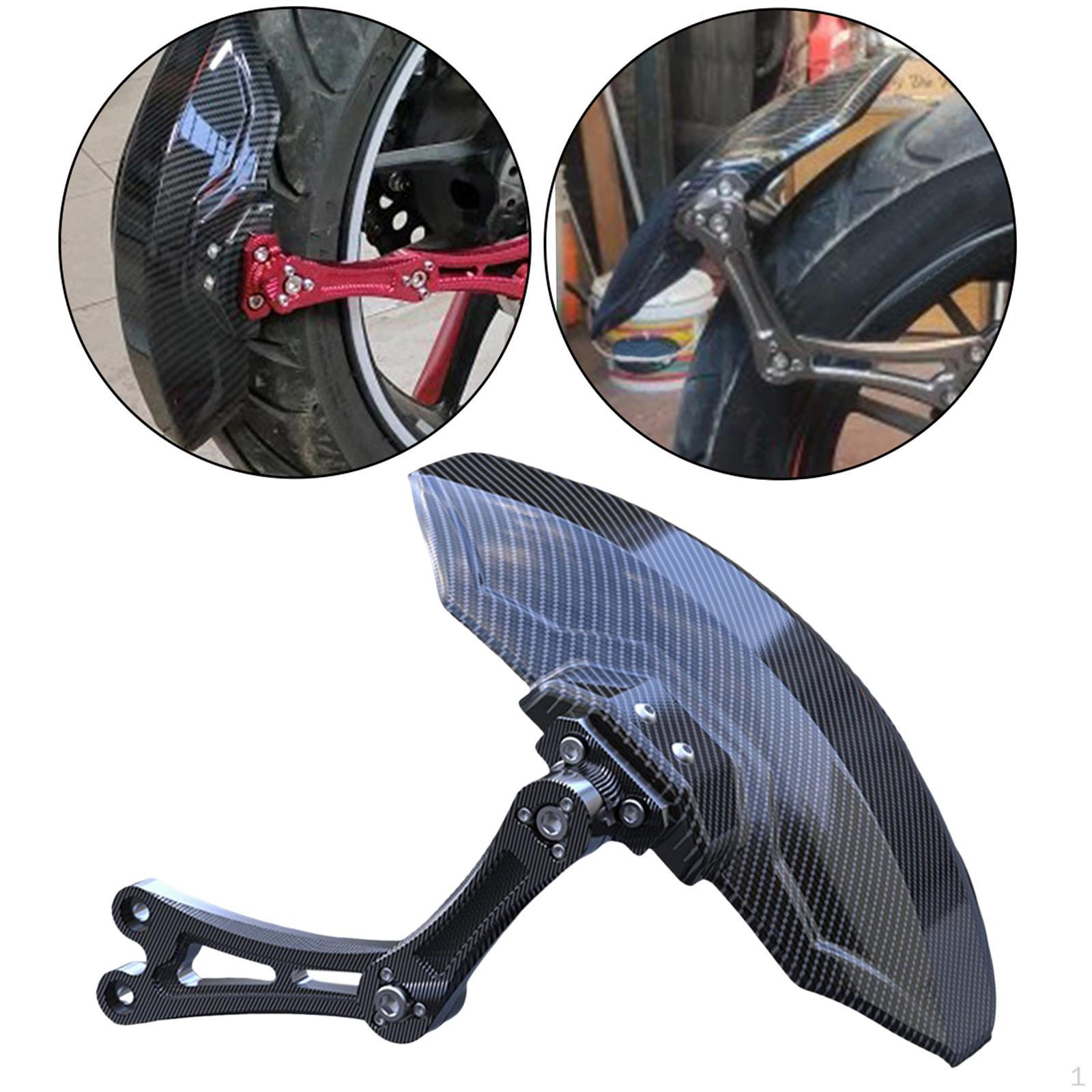 Carbon Fiber Motorcycle Rear Wheel Decor Replacement Adjustable Guard Mudflap for Niu Technologies 1st Generation Black