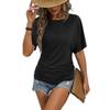 Women's Short Sleeve  Shirt R-Neck Casual Top