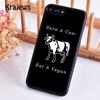 Krajews Vegan Vegetarian Cow Soft Phone Case Cover For IPhone 18 17 Air 16 15 14 plus 11 12 13 pro max Plus coque Fundas