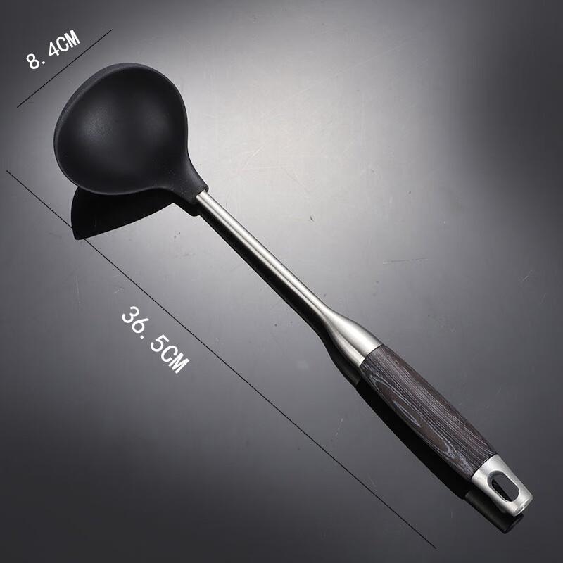 

ZISIZ Ebony Spatula & Silicone Ladle Set