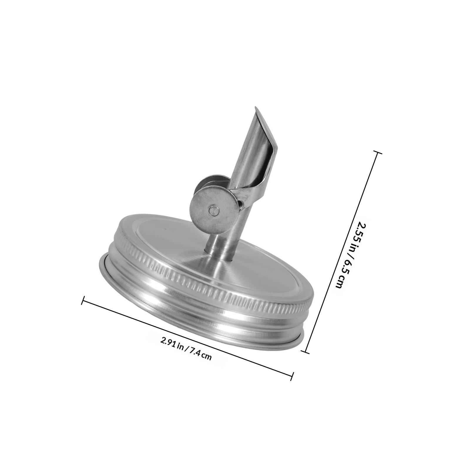 Auto-Locking Mason Jar Oil Bottle Cap Pouring Spout Automatic Opening Closing Lid Jar Spout Lid Bottle Covers