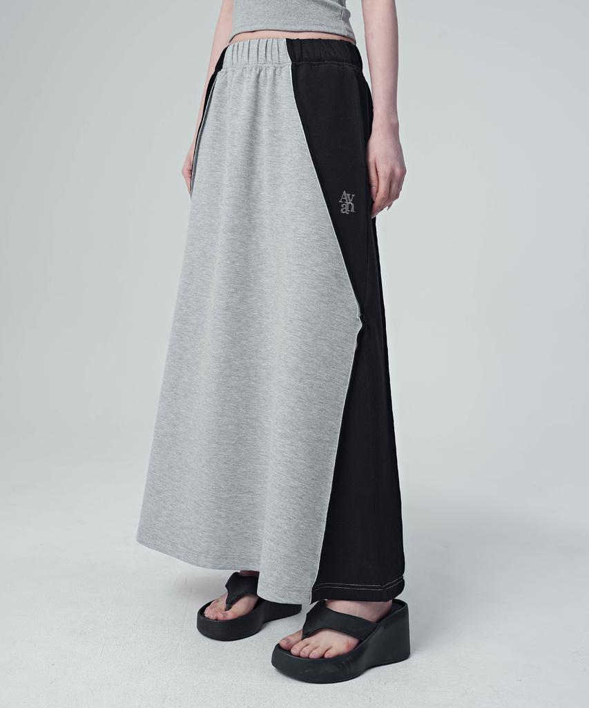 Urban Dress Optical Side Cross Flare Skirt_2 Colors