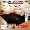 Satanic Black Goat Ritual Rectangular Rug Soundproof Noisereducing Carpet For Living Room Hallway Balcony Home Party Decor Halloween Gift