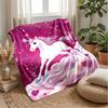 Unicorn in Rainbow Dress Theme blanket Lightweight Warm Flannel Blanket Decorative Throw Blanket for Home Decoration