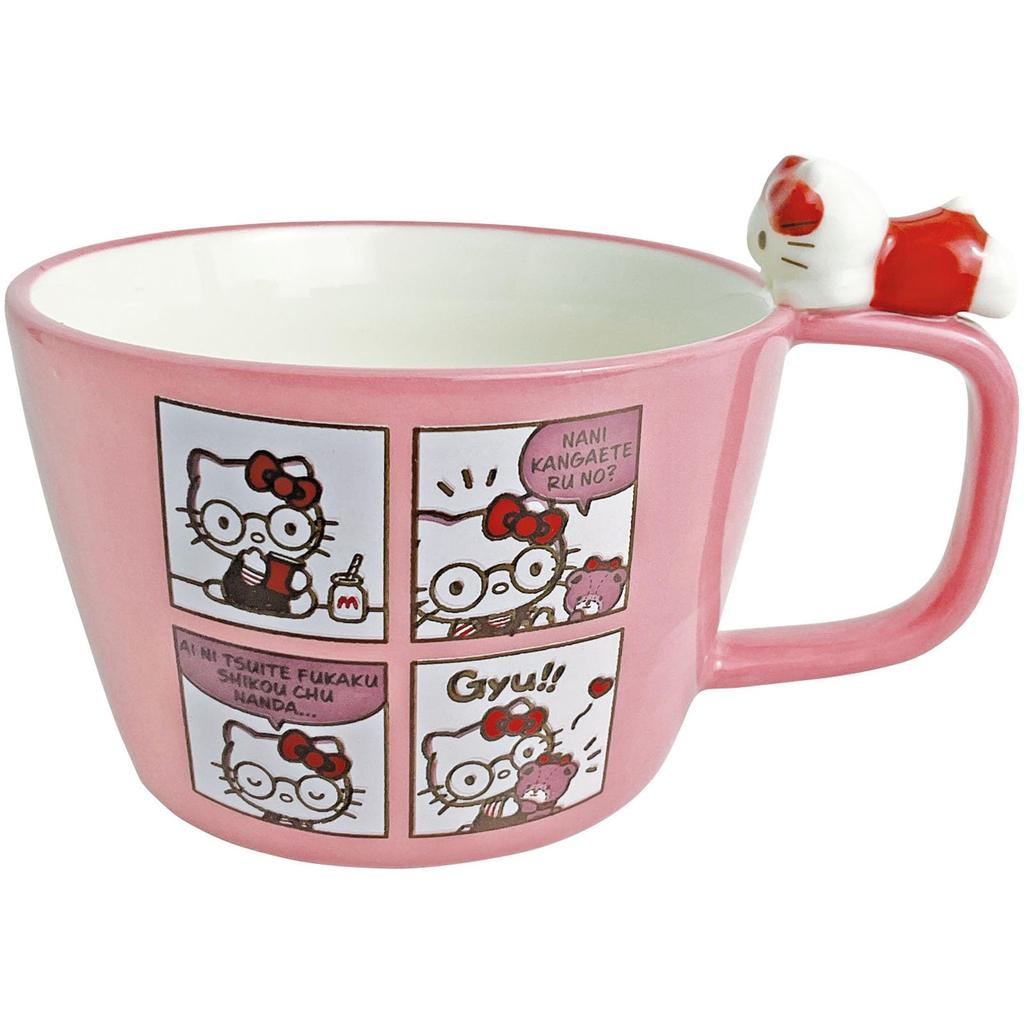 Sanrio Hello Kitty Soup Cup 4koma Sanrio Goods Tableware (with Kitty-chan figure)