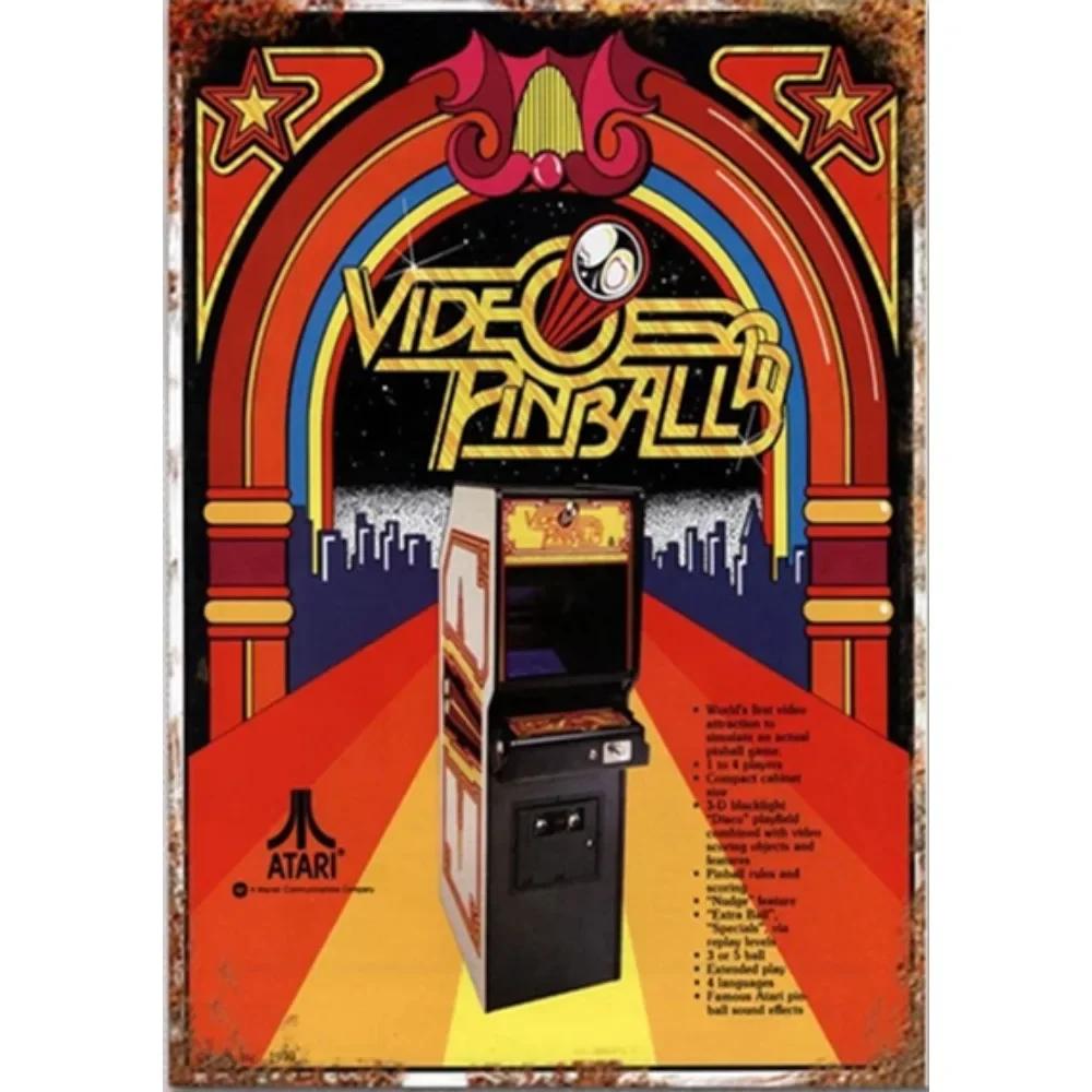 Arcade Game Reproduction Metal Sign Vintage Wall Plates Decor Retro Metal Poster Wall Tin Plates