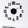Frameless DIY Wall Mute Clock 3D Mirror Surface Sticker Home  Decor