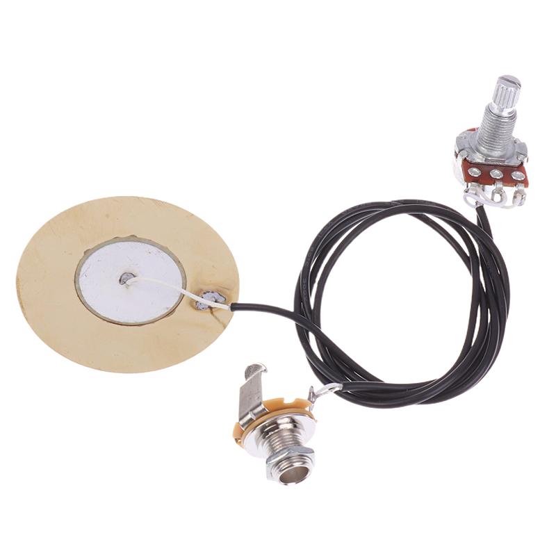 Metal Pickup Piezo Contact Microphone Transducer Prewired Amplifier Pickups For Guitar Violin Banjo Replacement Parts