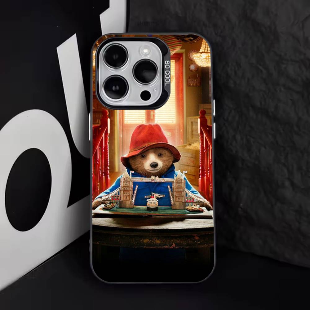 Cartoon P-Paddington B-Bears Phone Case For iPhone 17,16,15,14,13,12,11,Pro,Max,Plus,E,Air,Mini Black Tpu Cover