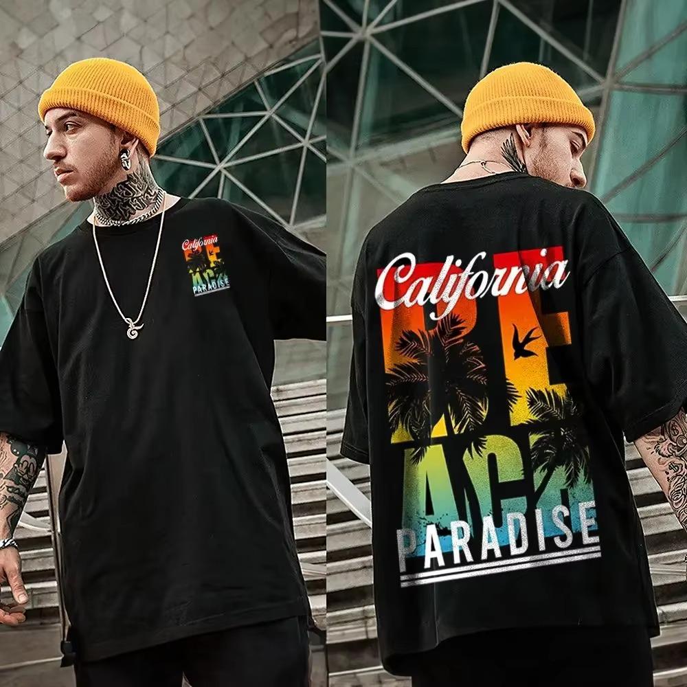 3d Coconut Tree Print T-Shirt For Men New Fashion Men's T-Shirt Oversized Loose Tees Summer Casual Short Sleeve Top Male Clothes