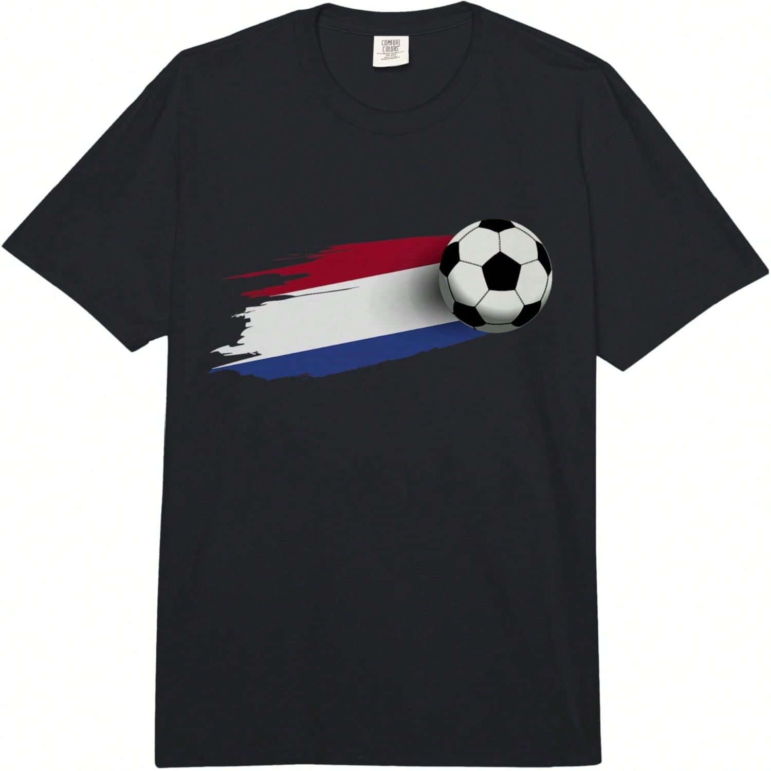 Netherlands Flag Jersey Dutch Soccer Team Dutch  Adult Heavyweight T-Shirt S