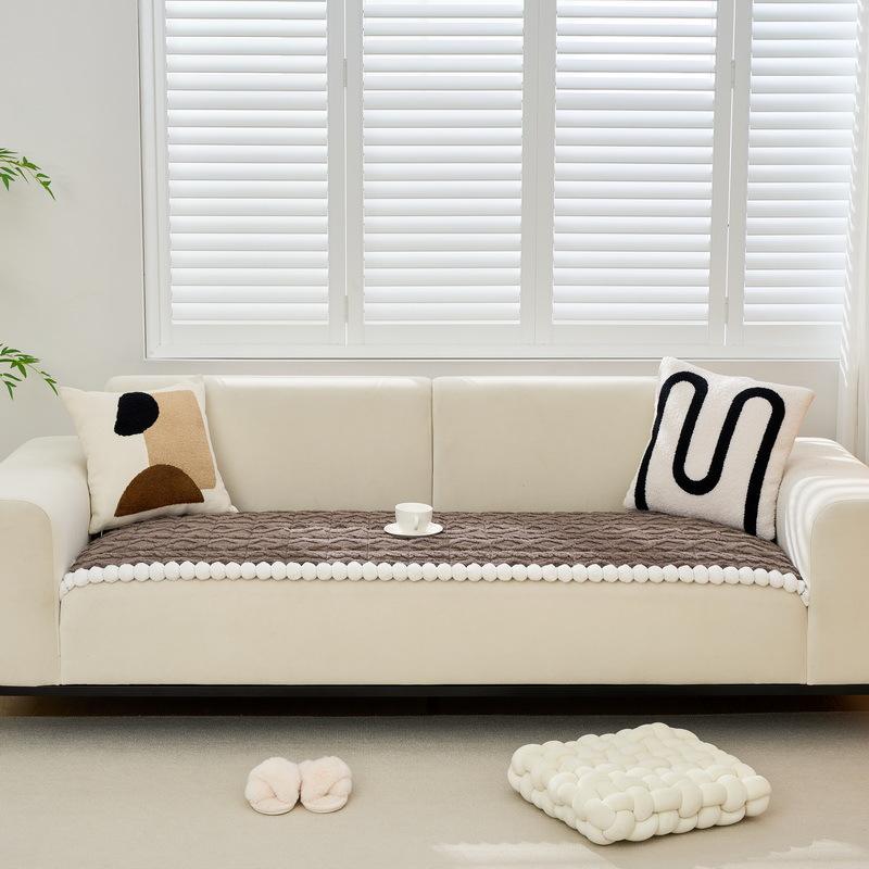 Premium One-Piece Sofa Cushion Autumn And Winter Plush Seat Cushion Does Not Lose Fur, Sofa Cover Cloth Towel Winter New Cover