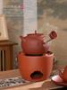 Bollitore con infusore da tè in argilla Set teiera in ceramica per bollire Teiera Zen fatta a mano Scalda teiera Teaware portatile in ceramica