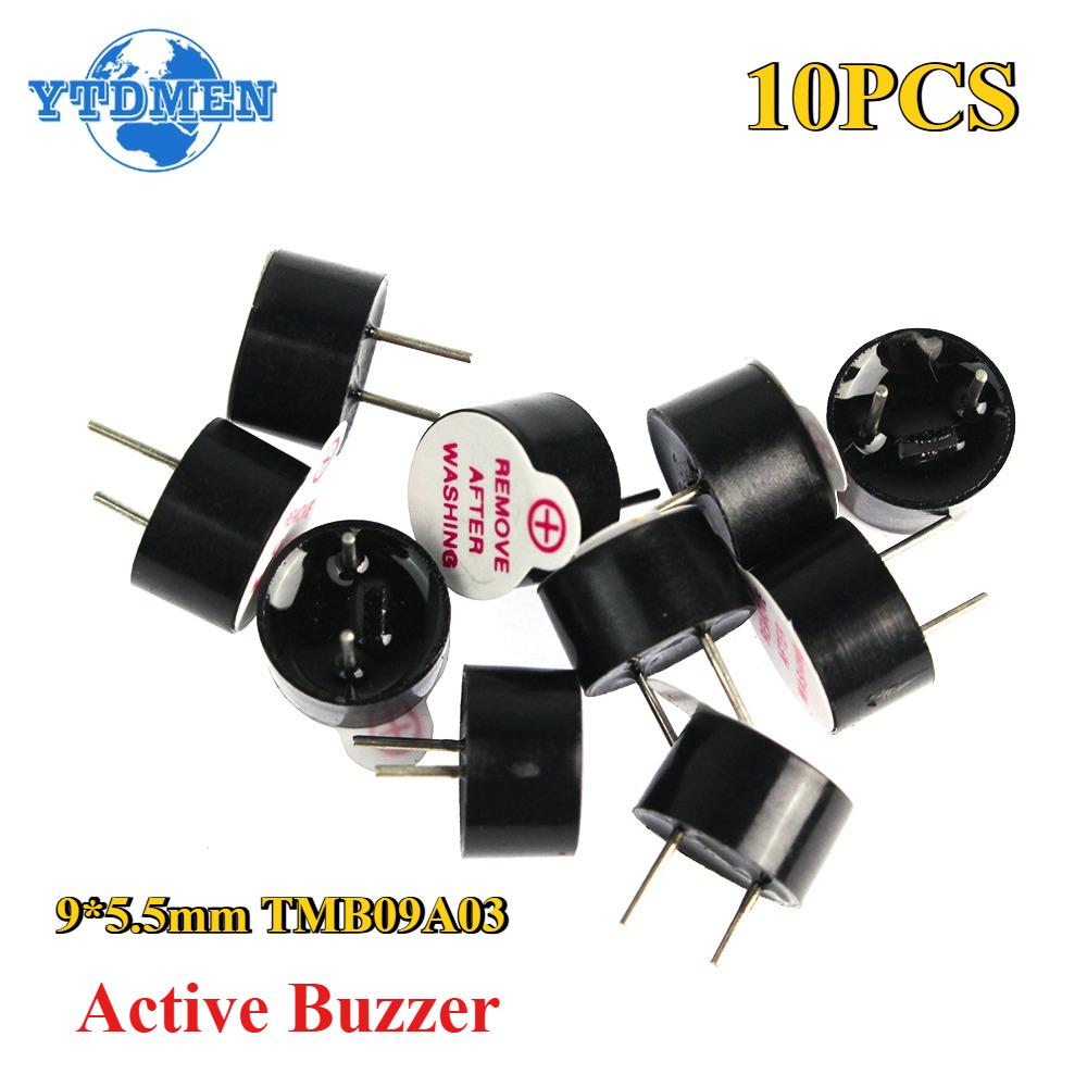 

10 шт. Мини Активный Зуммер 3В 0955 9*5.5мм Активные Пьезо Зуммеры TMB09A03 для Arduino чёрный