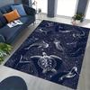 1pc Oceanic Marine Life Chair Mat - Anime Cartoon Design, Non-Slip Carpet for Office Chairs, Suitable for Home Decor, Living Room, Bedroom, Game Room