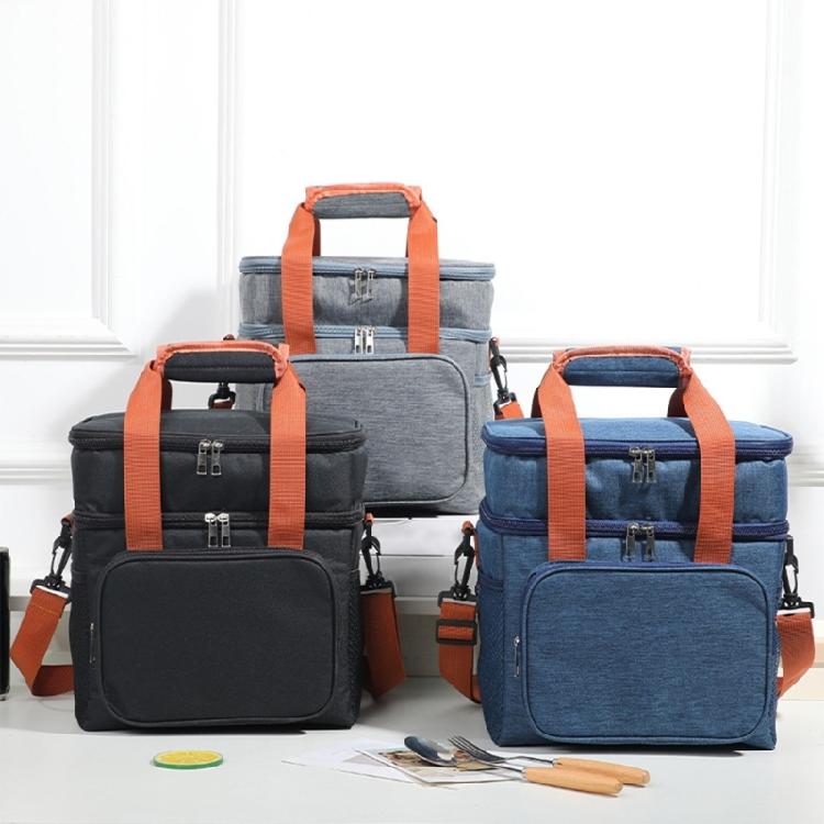 Lunch Box Thermal Bag Insulated Bag Large Capacity Picnics Bag Double Layers Lunch Bag Coolers Bag for Man
