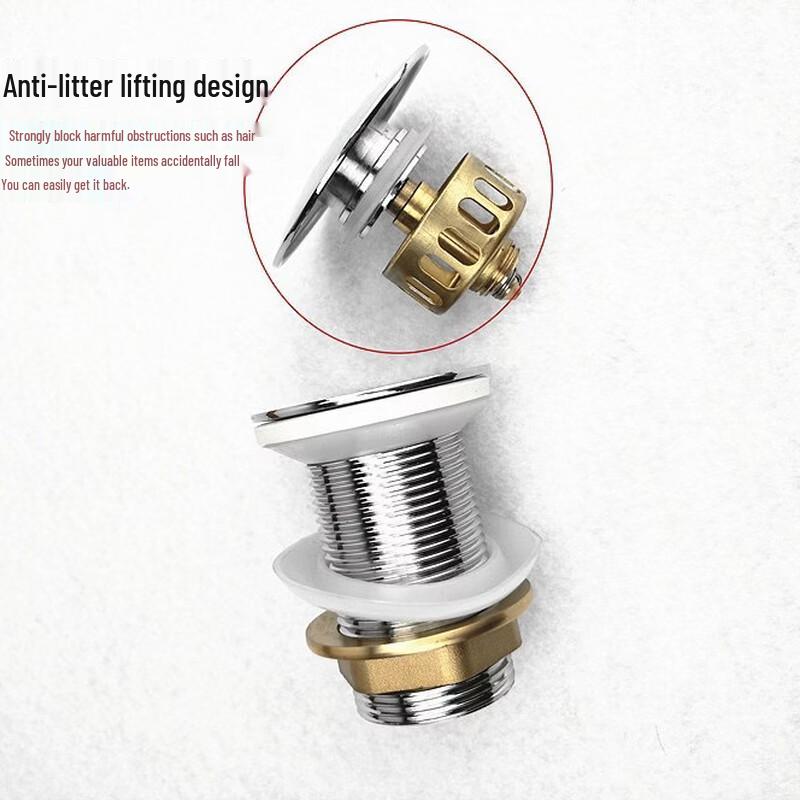 

LANGZHIWEN Brass Pop-Up Washbasin Drainer