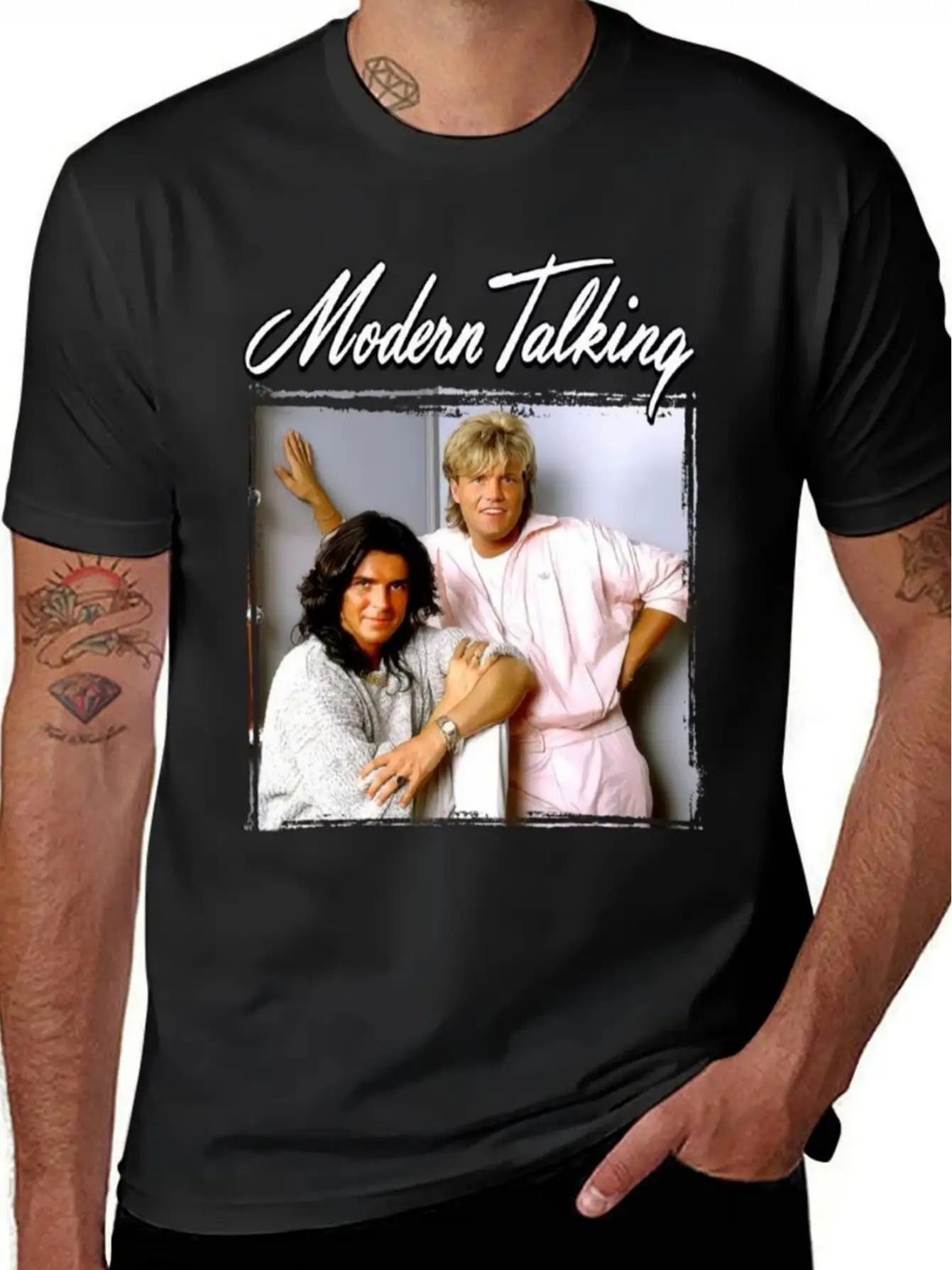 

Unisex Modern Music Pattern T-shirt - Modern Dialogue Design Suitable for All Seasons, Music Fans Clothing | Retro Style To... 5XL різнокольоровий