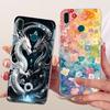 For Huawei Y9 2019 Case Cover Transparent Cute Cat Fashion Butterfly Funny Painted Casing For Huawei JKM-LX1 JKM-LX2 JKM-LX3