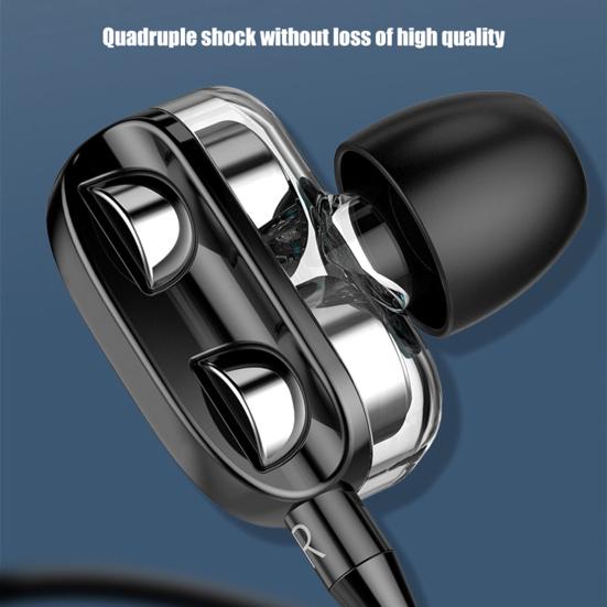 Sluchátka A4 Čistý zvuk Ergonomický design Do uší Duální pohyblivá cívka Kabelová sportovní sluchátka do uší