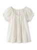 Xi Meng 2025 Summer Chic French Embroidered Petite Blouse