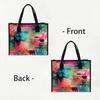 Vibrant Art Print Tote Bag Portable Fashion Casual Daily Carry Handbag for Outdoor Shopping Travel Use