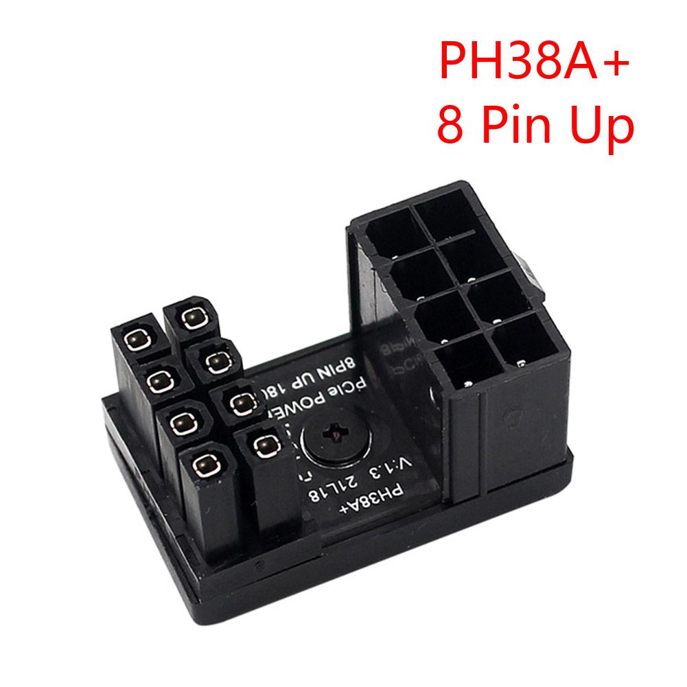 Turn Connector 6 Pin/8 Pin Power Adapter Board 180 Degree Angle GPU Power Connector for PC Computer Graphics Card