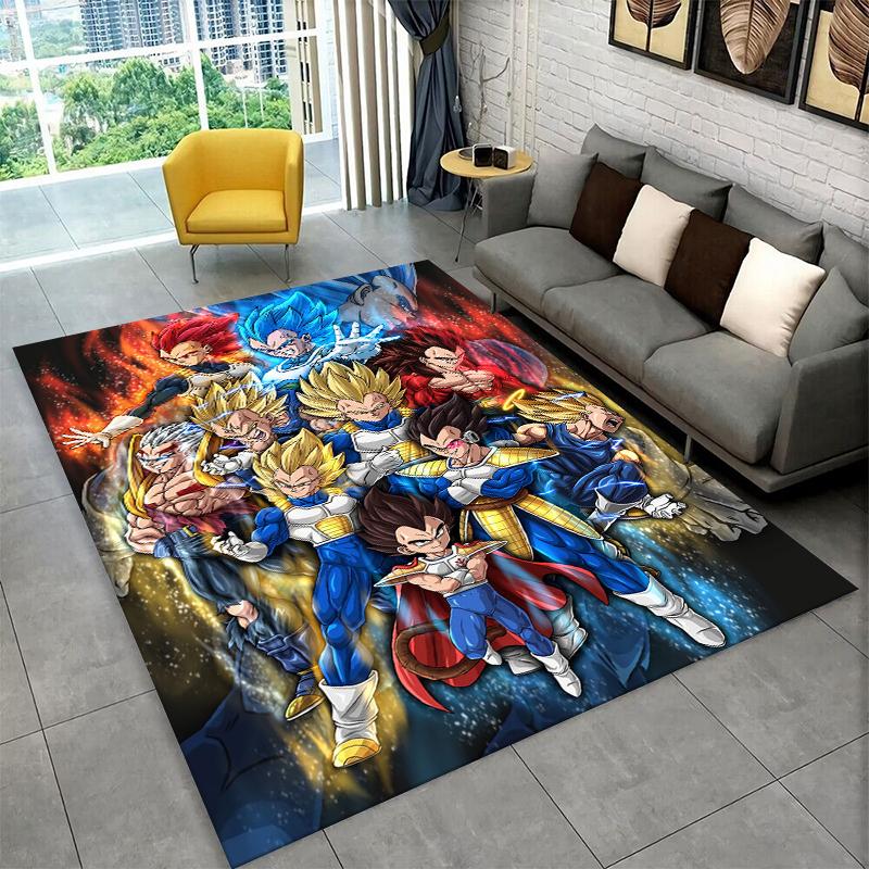 Kreskówkowy D-Dragon Ball Anime Gra Dywanik do Pokoju Zabaw Sypialni Salonu Sofa Wystrój Domu, Dywanik dla Dzieci Antypoślizgowa Mata Podłogowa
