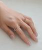 Vivus Cross Rose Rose Gold Silver Rosary Ring