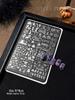 Nail Art Stamping Plates - Star, Polka Dot, Lines, Grid Lace Textures