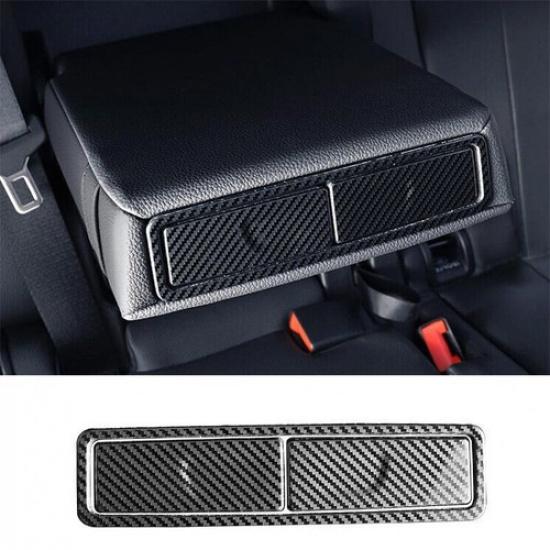 For Benz GLA Carbon Fiber Panel Cover Trim Inner Rear Water Cup Holder -