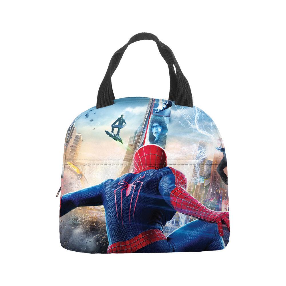 Anime Spider-Man Lunch Bag Portable Insulation Bag Bento Bag Lunch Box Bag Children'S Lunch Bag Picnic Ice Bag