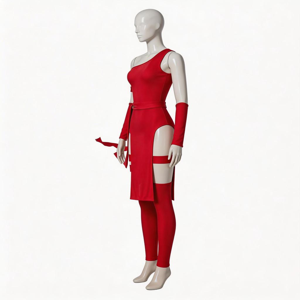 Antihero Assassin Elektra Cosplay Costume With Spandex Fabric For Halloween And Anime Events