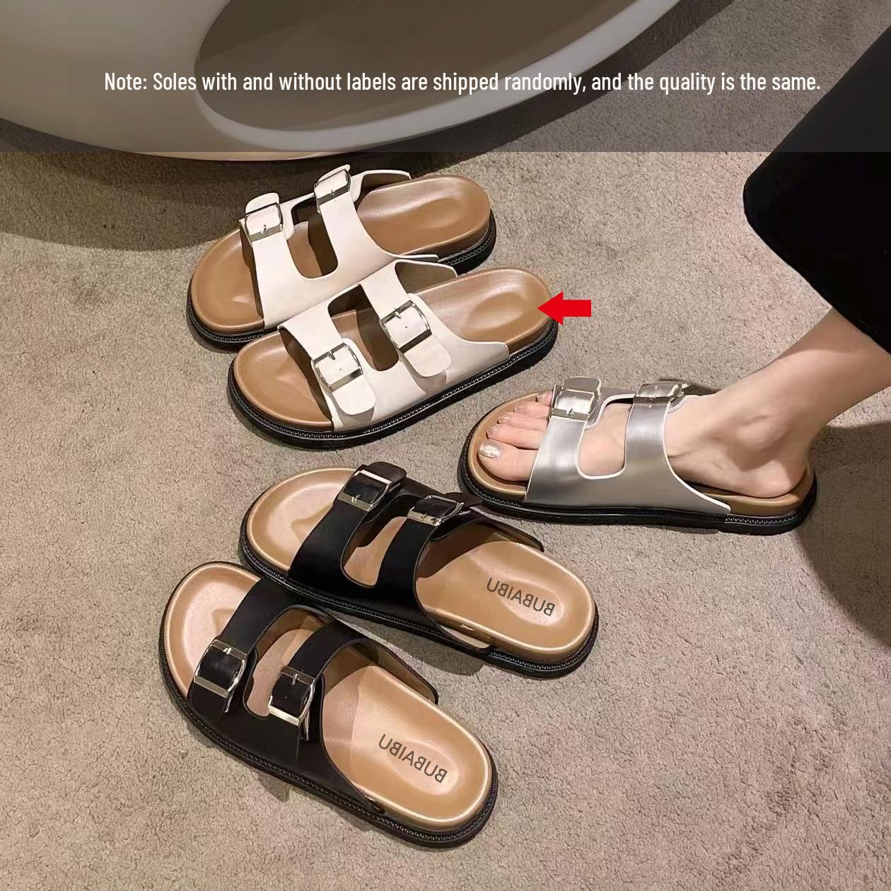 

2025 Stylish Roman Double-Strap Women s Thick-Soled Sandals