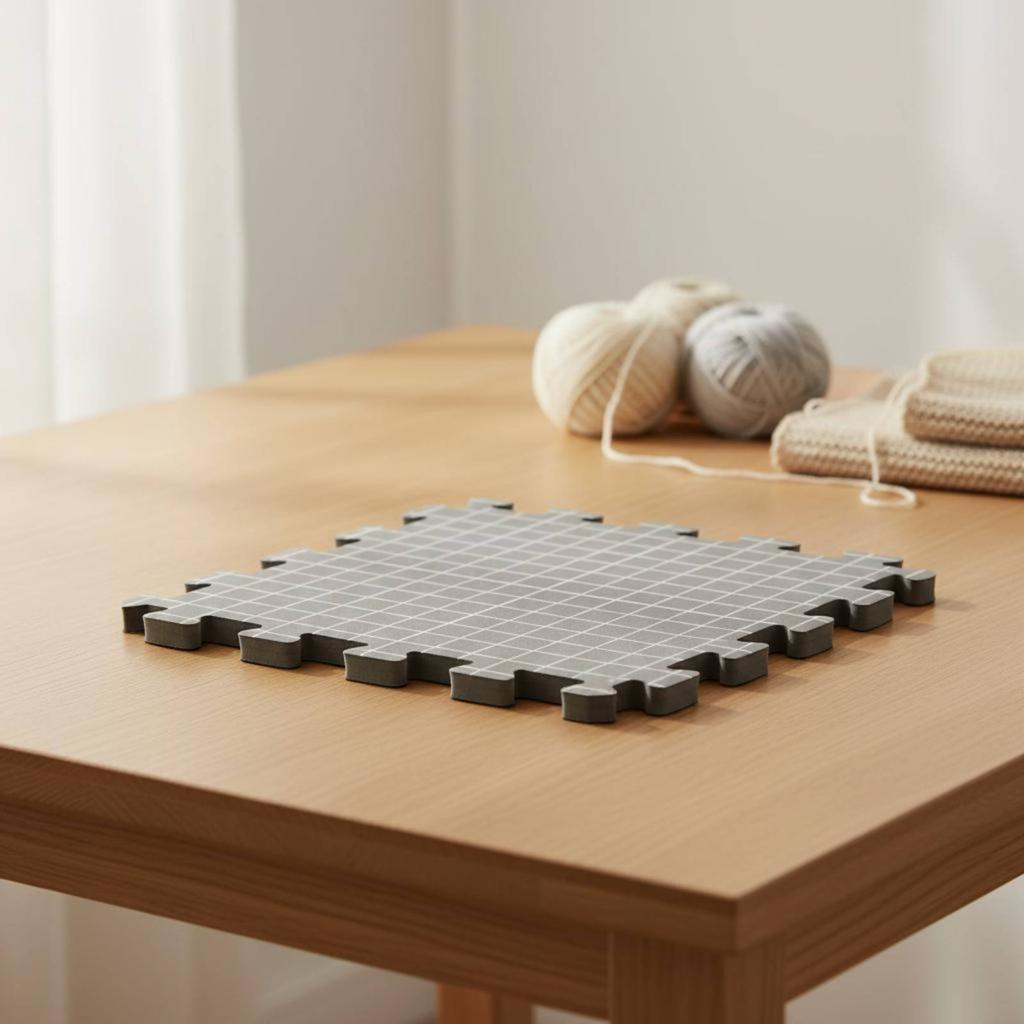 Knitting Blocking Mats Waterproof Interconnectable Foam Blocking Board Checkerboard Pattern Foam Mats Long-Lasting Lightweight