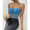 2023 European & American INS Style Lace Mesh Rose Tube Top Vest