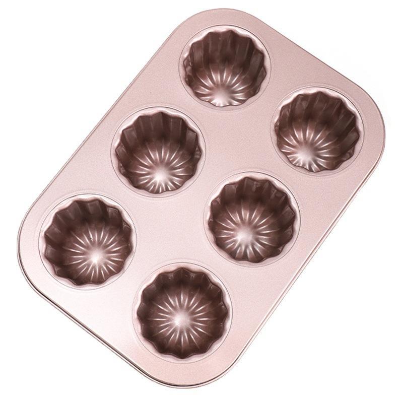 Stampi per Canelé in Acciaio al Carbonio per Uso Domestico Antiaderenti Monoporzione Stampo per Muffin Stampini per Cupcake Resistenti al Calore Dolci Francesi