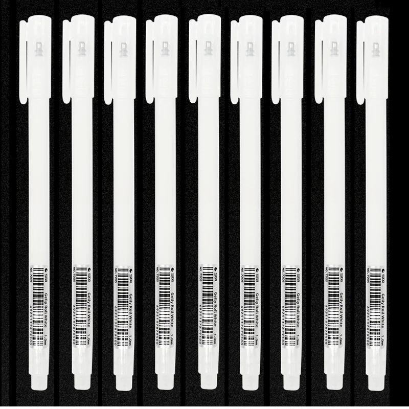 9 Teile/satz 0,6mm Weiß Gold Silber Tinte Farbe Fotoalbum Gel Stift Schreibwaren Büro Niedlich Scrapbooking Große Kapazität Stift für Kinder