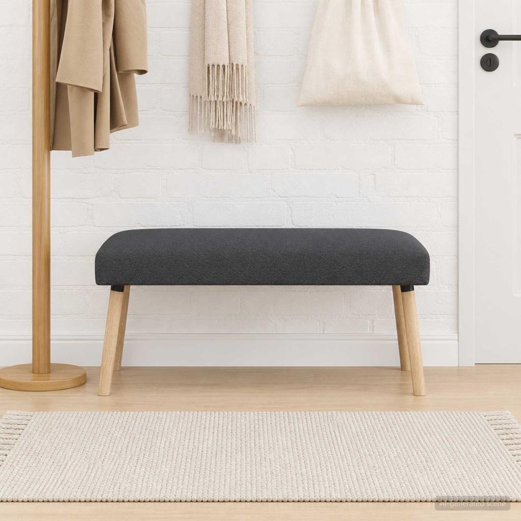 Bench Uni Dark Gray 110 X 40 X 46 Cm Boucle