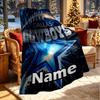 Custom Name Personalized Dallas Cowboys Print Blanket, Home Decor, Bedroom, Sofa, Camping, Couch, Gifts for Birthday ChristmasEnthusiasts