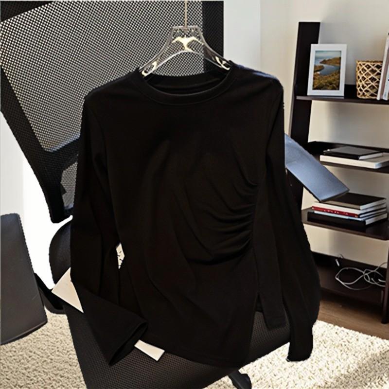 

2025 Trendy Women s Long Sleeve T-shirt - Age-Defying Bestseller for Spring & Autumn L (95-110 jin) чёрный