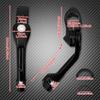 HDBUBALUS Motorcycle 1 Highway Peg Universal Adjustable Highway Pegs with Long Angle Footpeg Mount for Harley Road Street and Black 1/4" Mount,
