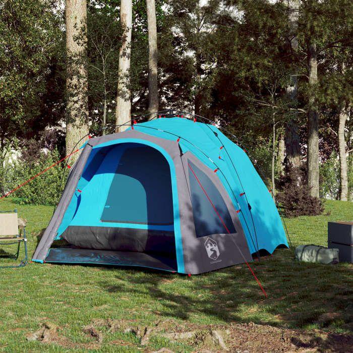 VidaXL 3 Person Dome Camping Tent Blue Quick Release, Tent, Camping Shelter, Garden Shelter, Garden Tent, 4004223