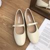 Fashion Flat Shoes Women's 2025 Spring New Red Round Toe Mary Jane Shoes Silver Working Outdoor Plus Size 42 43 44 Women's Shoes