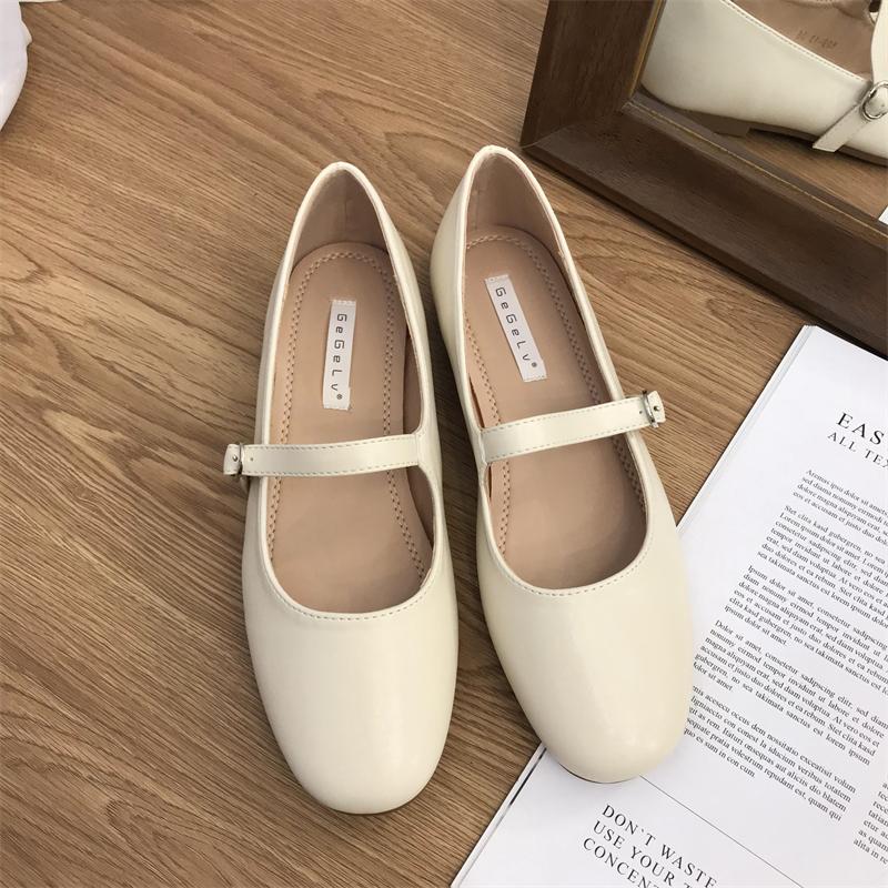 Fashion Flat Shoes Women's 2025 Spring New Red Round Toe Mary Jane Shoes Silver Working Outdoor Plus Size 42 43 44 Women's Shoes