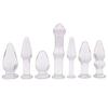 Alips Anal Plug Glass Dildo Set of 7 Anal Plug Transparent Dildo Anal for Men and Women Expandable Anal Dildo Gourd Seven Brothers Named Anal Plug